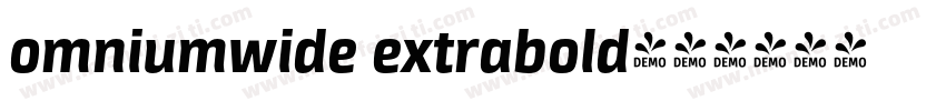 omniumwide extrabold字体转换